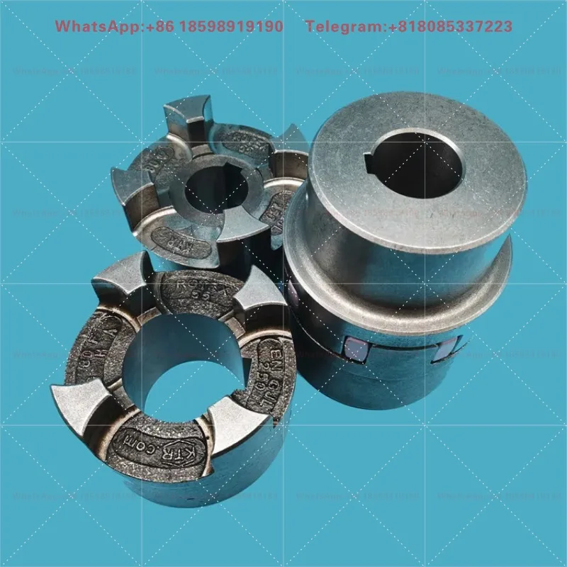 Torsionally Elastic Jaw Shaft Coupling 19-125 Multiple Sizes Shock Absorbing Connect Fitting For Machine Motor Drive System