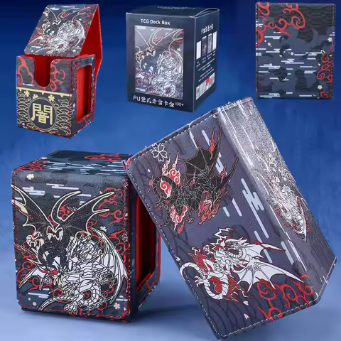 Gacha 120+ Trading Card Deck Box Display Window Yu-Gi-Oh Series PTCG Board Games Collectible Card Cases Magnetic Organiser Gifts