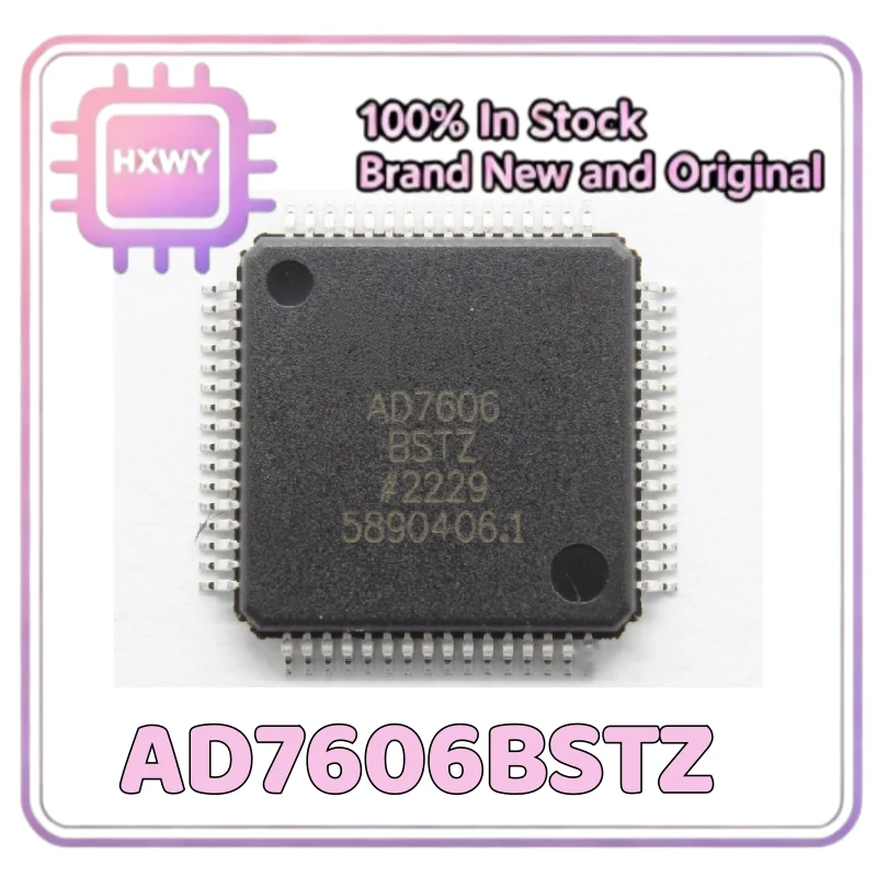 (1/5 Pieces) AD7606BSTZ AD7606 LQFP-64 Multi-Channel Analog-to-Digital Converter ADC Factory Wholesale Cheap Electronic Componen