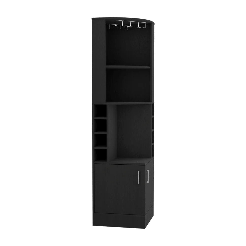 Cairo Double Door Bar Cabinet With Eight Built-In Wine Racks Glass Rack Corner Display