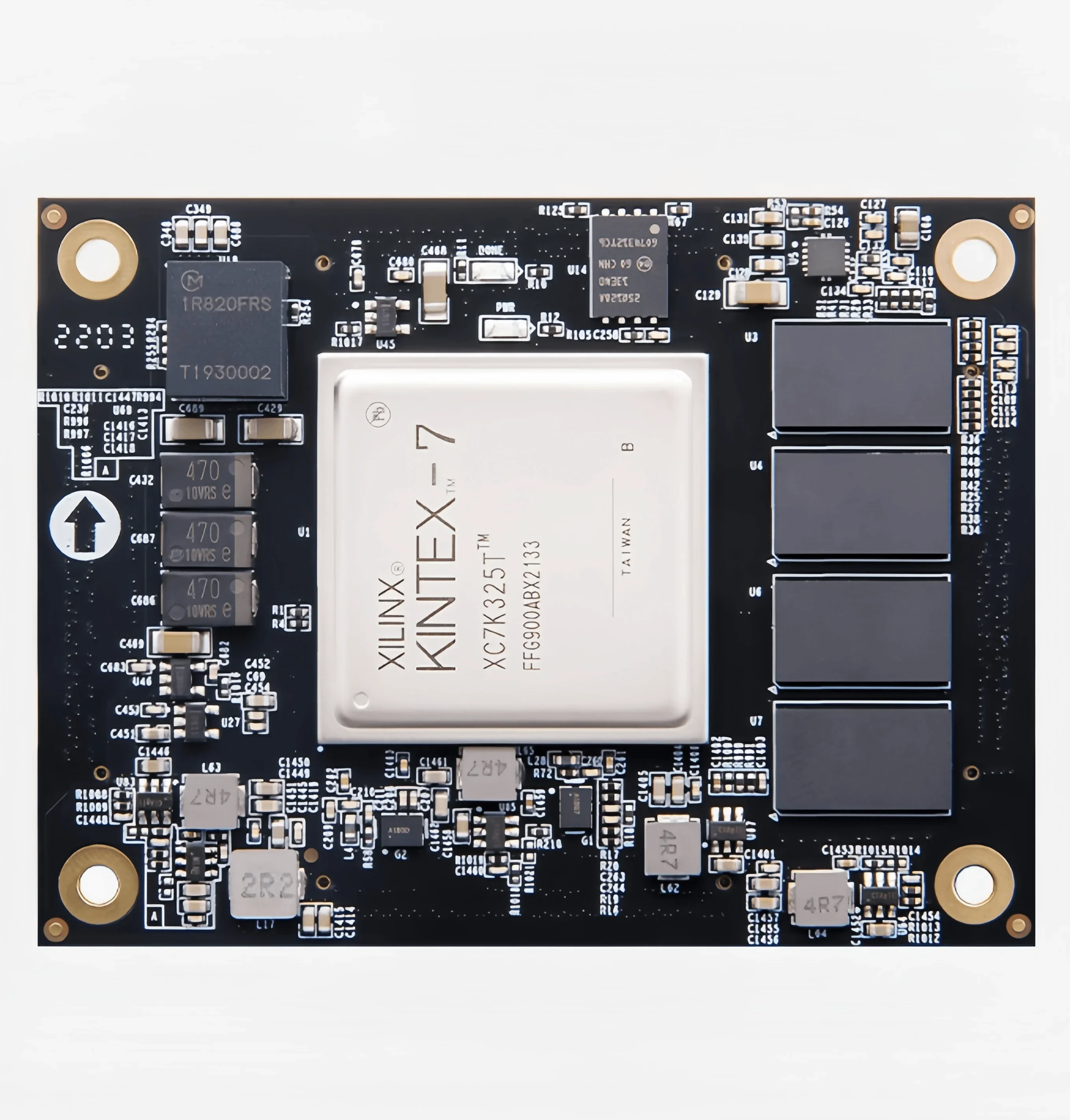 BoMaSALINX Black Gold FPGA Core Board Xilinx Kintex-7 (K7) 7325T Fiber Optics & Industrial 4K Video AC7K325B
