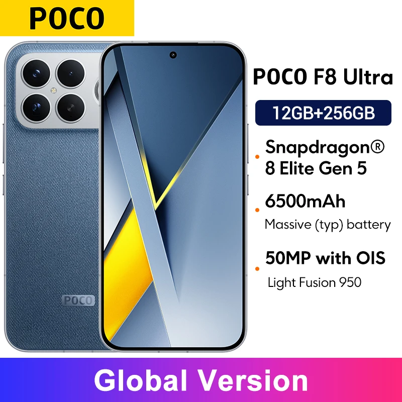 Global Version POCO F8 Ultra Snapdragon 8 Elite Gen 5 Smartphone