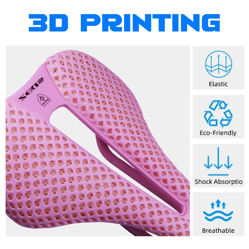 جديد تنفس دراجة جبلية السرج الطريق مقعد دراجة مريح المرأة ثلاثية الأبعاد مطبوعة ألياف الكربون دراجة السرج الملحقات #2