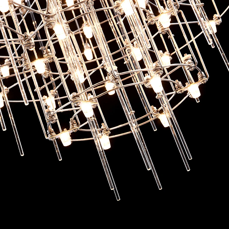 Starry Sky Lamp para sala de estar, Restaurant Lamp, Designer Creative Villa Hall, Clothing Store, Firefly Pendant Lamp