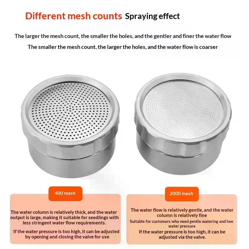 Garden Sprinkler 400/1000/2000 Mesh Irrigation Flower Watering Nozzles For Home Garden Use