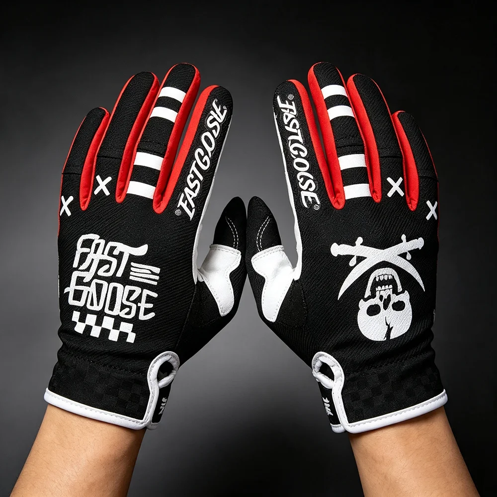 Summer Full Finger Cycling Gloves MTB BMX Motocross Motorcyclist Off-Road Touch Screen Anti-Slip Sports Mountain Accessories