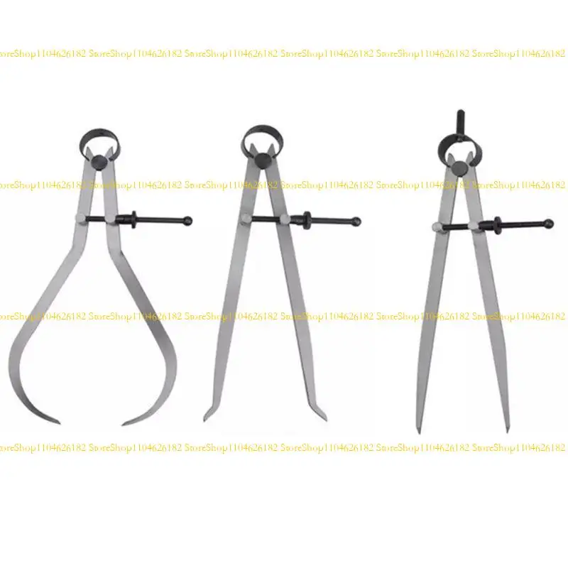 Q2Q4 PALIPER DO LONGO Spring 8 polegadas 3 peças/conjunto Pinça aço e divisor aço para jóias Medição do ângulo precisão