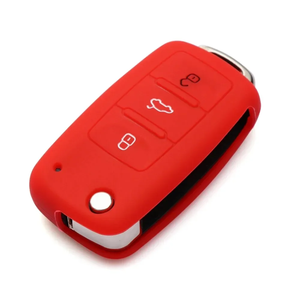 Silicone Car Key Cover Case for Volkswagen VW Polo Passat B5 Golf4 5 6 Jetta Tiguan Golf CrossFox Plus Eos Scirocco Beetle