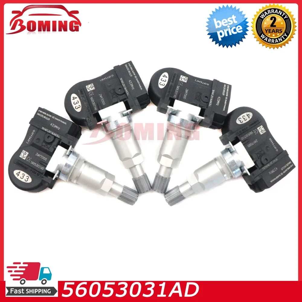 4PCS 56053031AD New Car TPMS Tire Pressure Monitor Sensor For Dodge Grand Caravan Charger Magnum Chrysler 200 300 Sebring 433Mhz