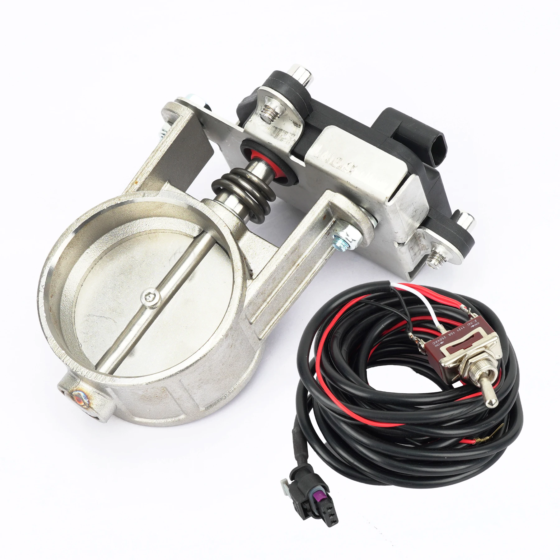 12V Electric Control Valve 2/2.36/2.5/3'' for Exhaust System Cut Out Cat Back 51/60/63/76mm Universal Electric Valve Control Kit