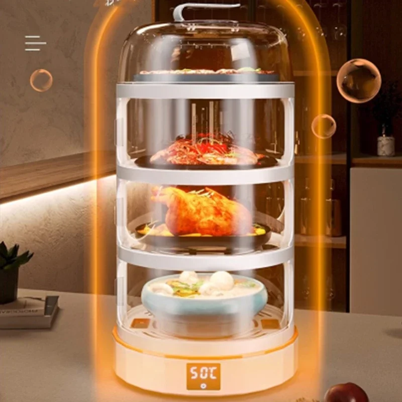 2026-2-Home Appliances Home Table Cover Food Cover Dish Cover Multi-layer Heating Leftovers Hot Dish Magic