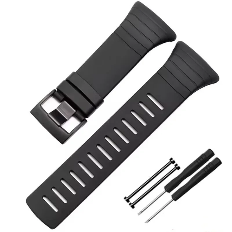 35 mm wasserdichtes Silikon-Uhrenarmband für Suunto Core, Ersatz-Sportarmbänder aus Gummi, Armband-Zubehör mit Werkzeug
