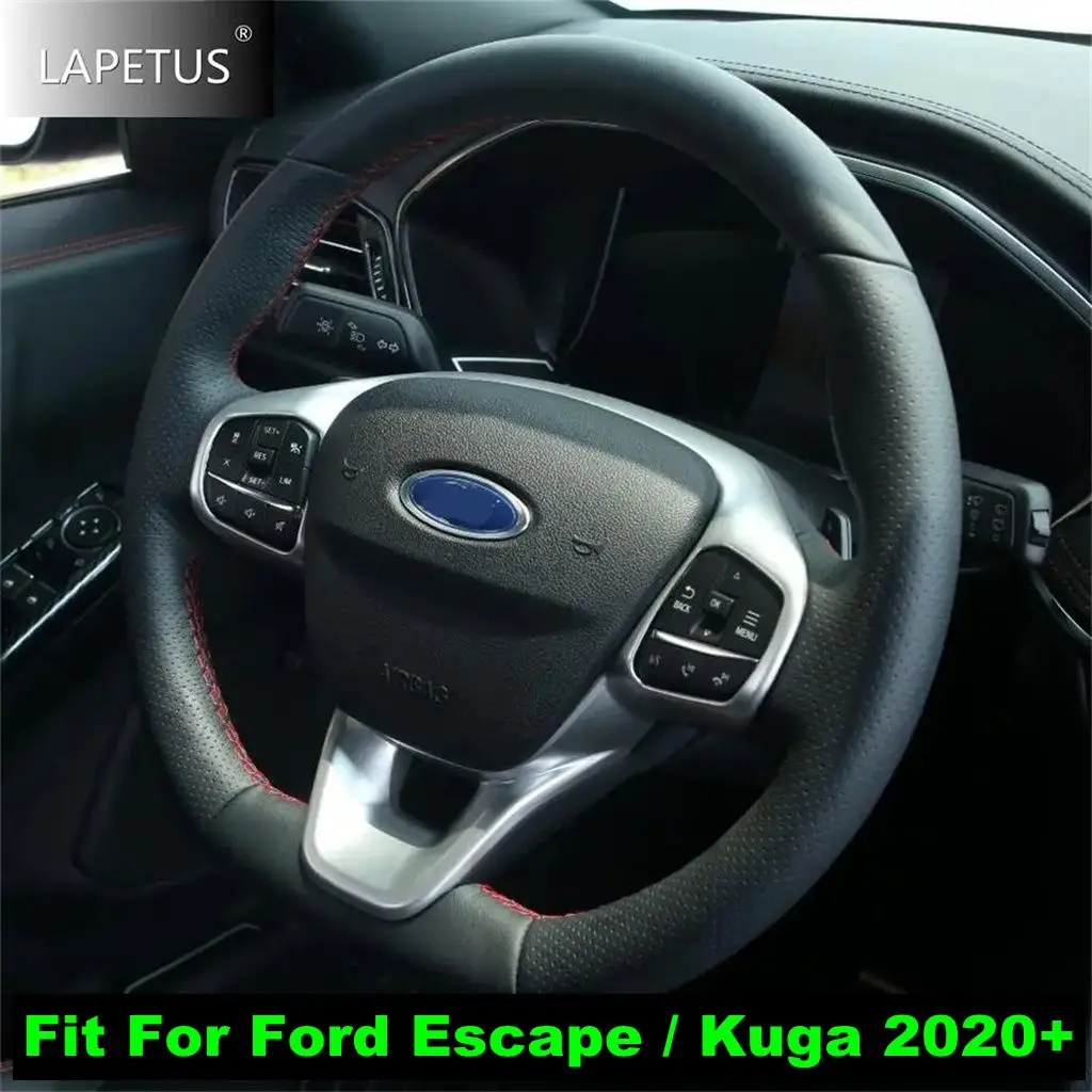 

For Ford Escape / Kuga 2020 - 2024 ABS Matte / Carbon Fiber Steering Wheel Cover Trims Stickers Car Accessories Styling Frame