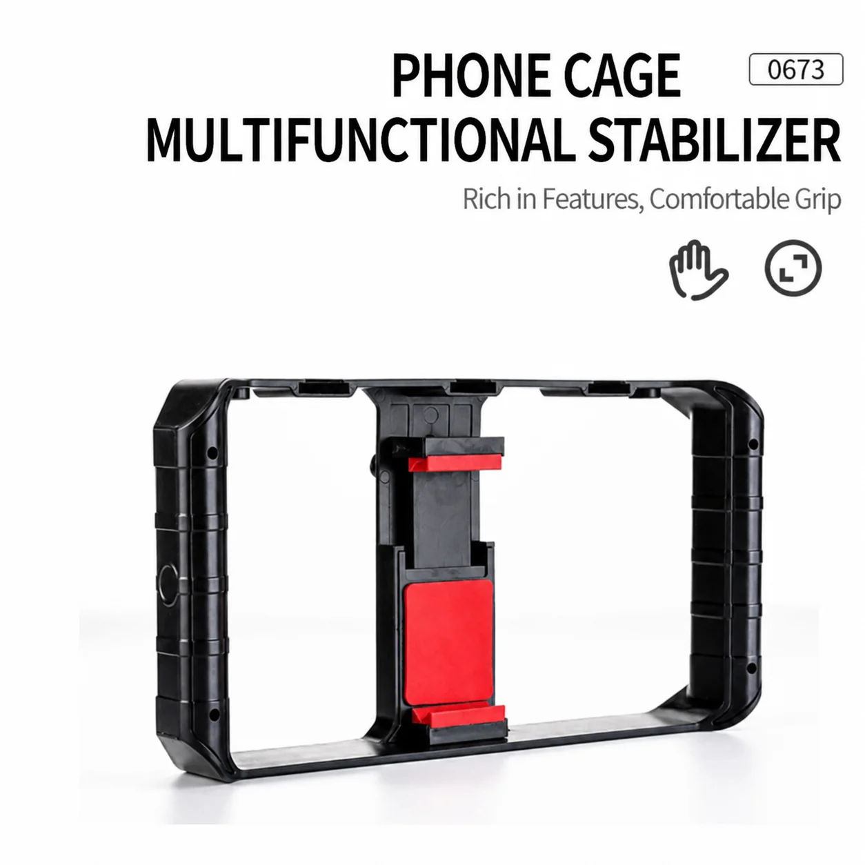 Smartphone Video Rig Phone Cage Dual Handle Stabilizer Bracket for Vlog Live Streaming Filmmaking Photography Shooting Mount