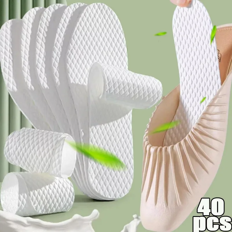 Men's and Women's Summer Disposable Natural Wood Pulp Sweat Absorbing Breathable Odor Proof Anti Slip Shoe Insole for Feet