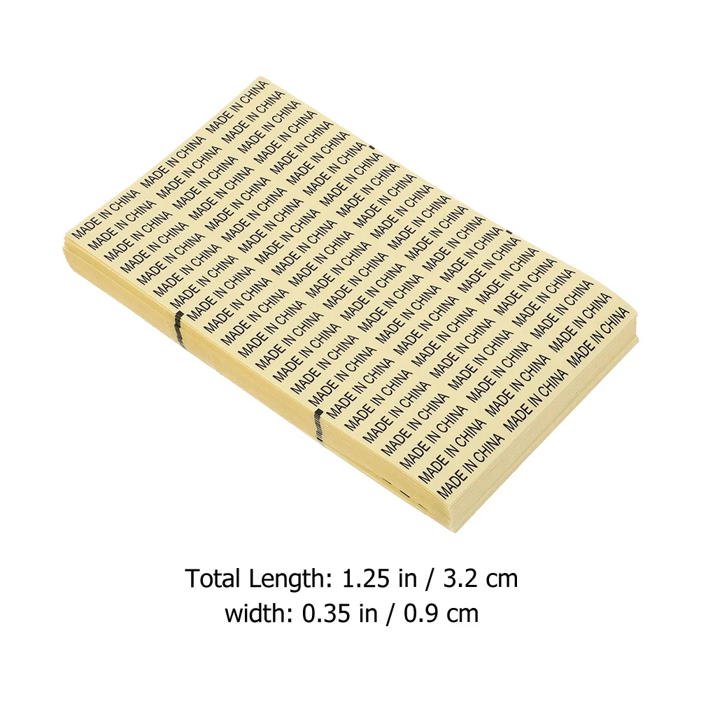 3500 قطعة مصنوعة في الصين ملصقات ملصقات ذاتية اللصق مقاومة للماء لتغليف البيع بالتجزئة تحديد أصل البلد