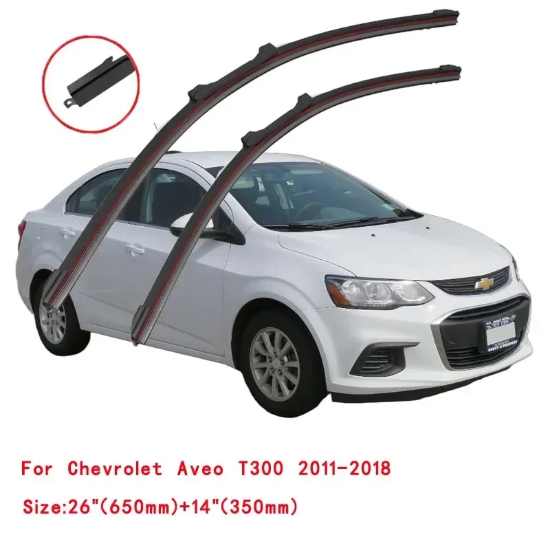 For Chevrolet Aveo T200 T250 T255 T300 Hatchback Saloon 2003 2004 2006 2009 2010 2015 2016 2019 2022 Car Brush Windshield Wiper
