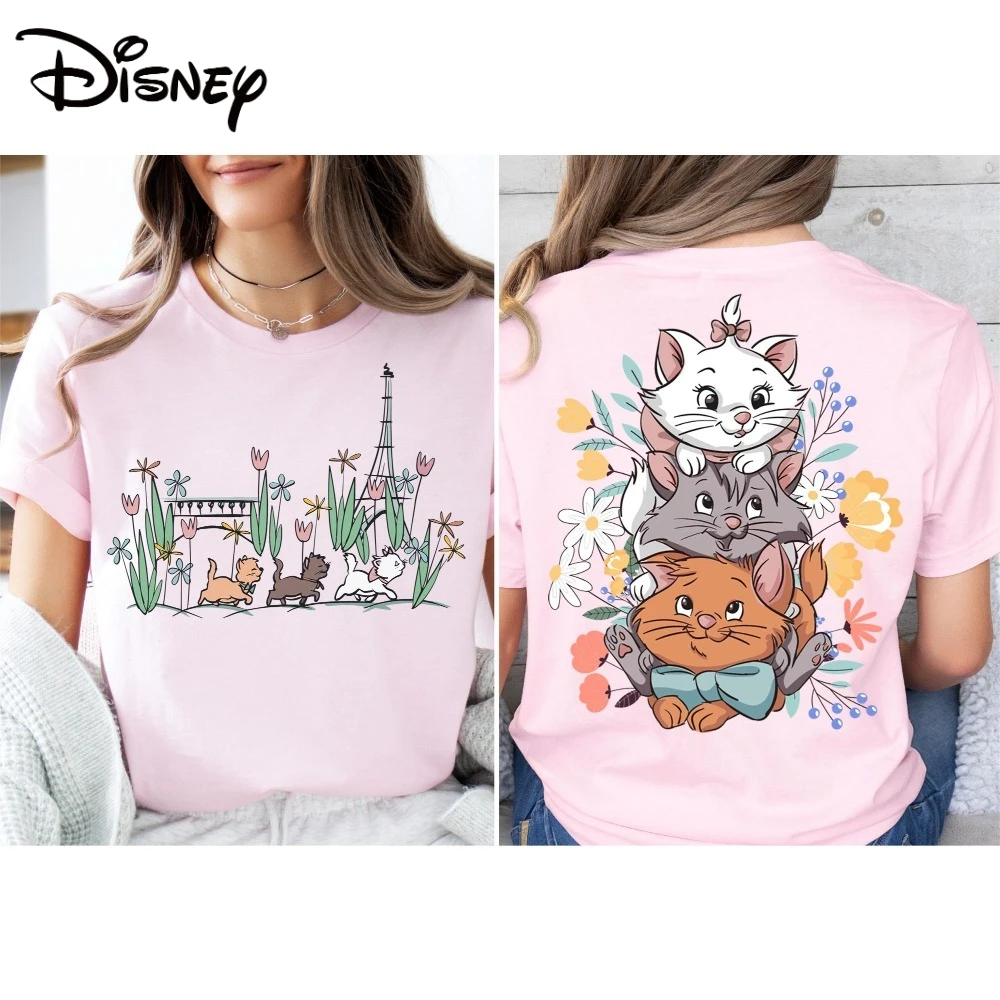 Summer New Women's Plus Size T-shirt Disney Creative Printing Fashion Retro Harajuku Loose Casual Versatile Short-sleeved Top