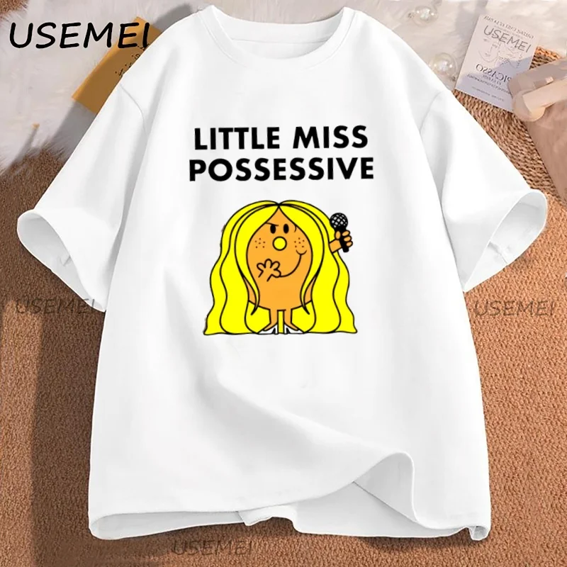 

Funny Cartoon Possessive Graphic Tee Cute Pop Music Concert T Shirt Casual Cotton Short Sleeve Printed T-shirts Woman Clothing