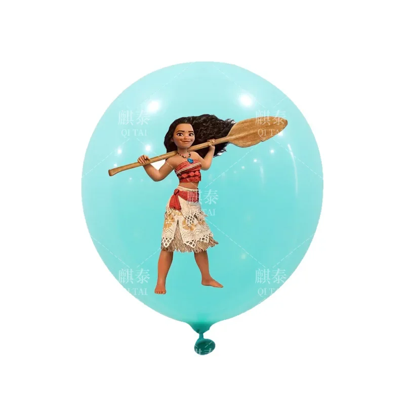 15Pcs 12inch Disney Moana Latex Balloons Happy Birthday Party Decorations Moana Maui Party Supplies For Kids Baby Shower