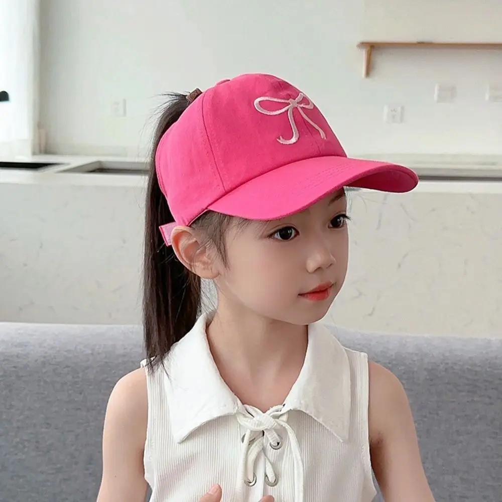 Korean Style Half Empty Top Hat Shading Hat Anti-UV Sun Hat Summer Kid Sunhat Bow No Top Beach Hat Children's Visor Hat Girls