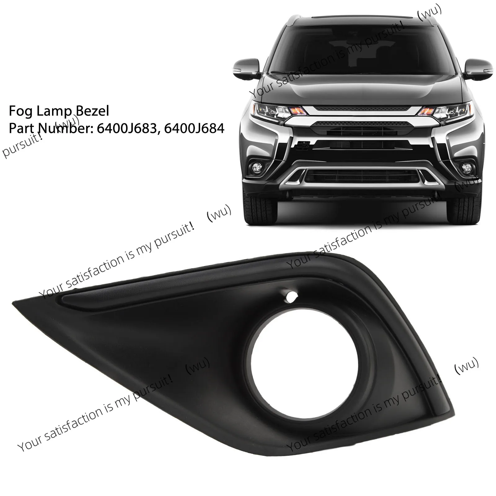 For Outlander 2019 to 2020 Front Bumper Fog Light Frame Accessories