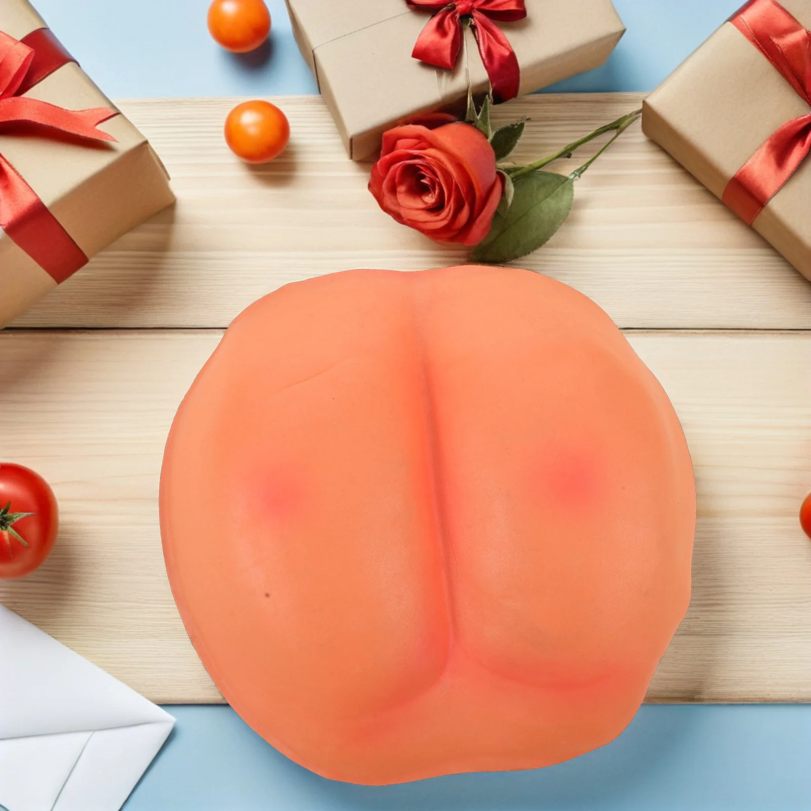 

4pcs Fake Buttocks Big Bum Suit Halloween Realistic Soft Lightweight False Butt Props Novelty Trick Costume Accessories Funny