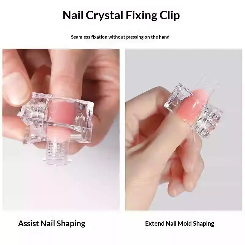 Acrylic Nail Clip Transparent Gel Quick Building Nail Tips Clips Fingernail Extension UV Clamps Manicuring Art Builder Tools Set