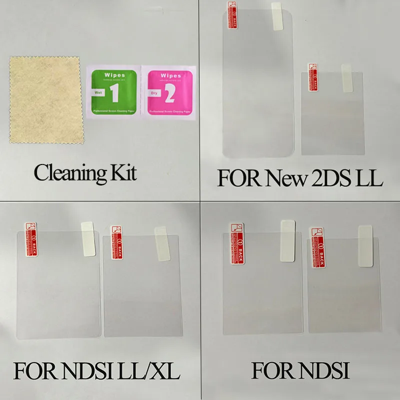 

1 Set Of High-Definition Transparent Scratch-Resistant Upper And Lower Screen Protector Film For NDSI NDSILLXL For New 2DS LL