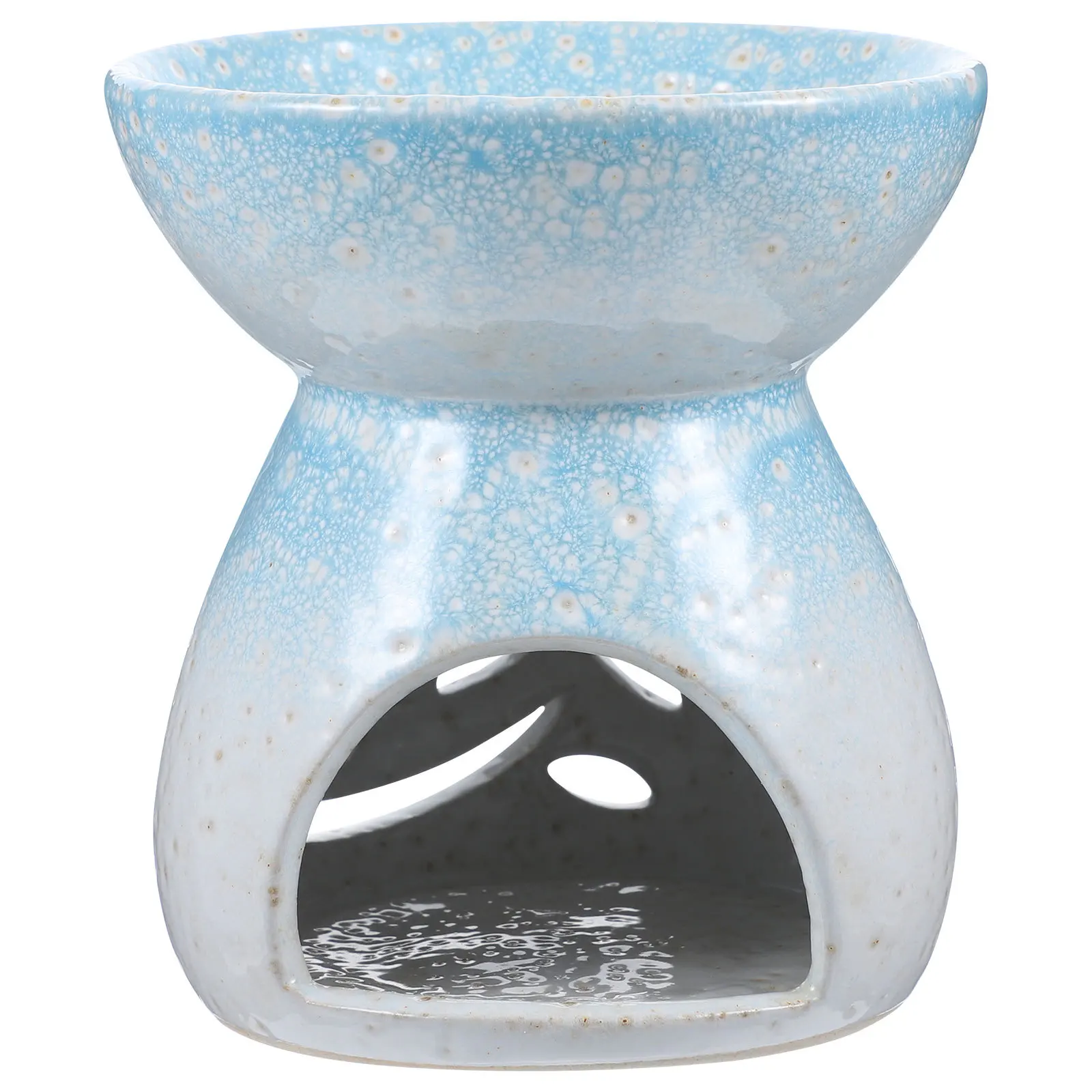 

Oil Burner Hollowed Pattern Ceramic Essential Oil Stove Aroma Furnace Home Warmer Wax Melt Warmer