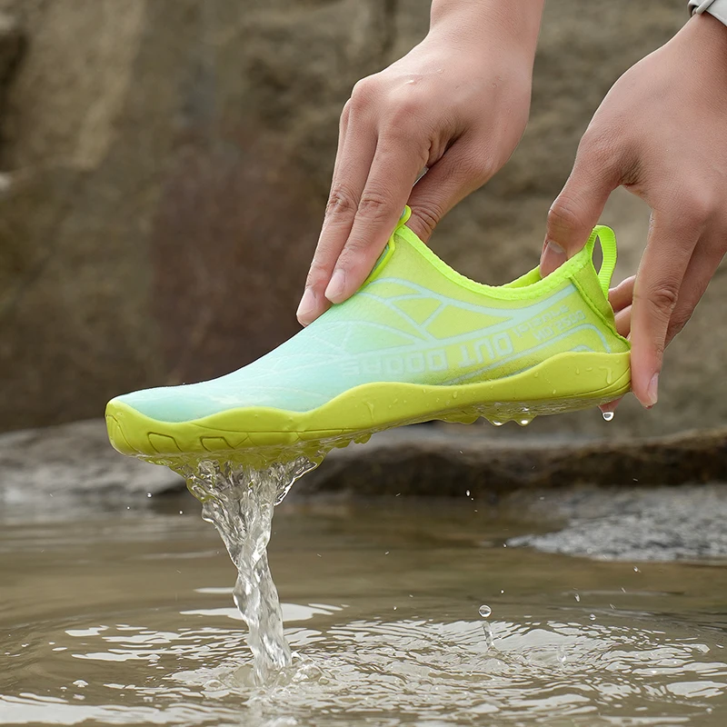 Women Water Shoes Quick Dry Aqua Sneakers Breathable Mesh Upstream Wading Shoes Outdoor Beach Swimming Surfing Kayaking Fishing