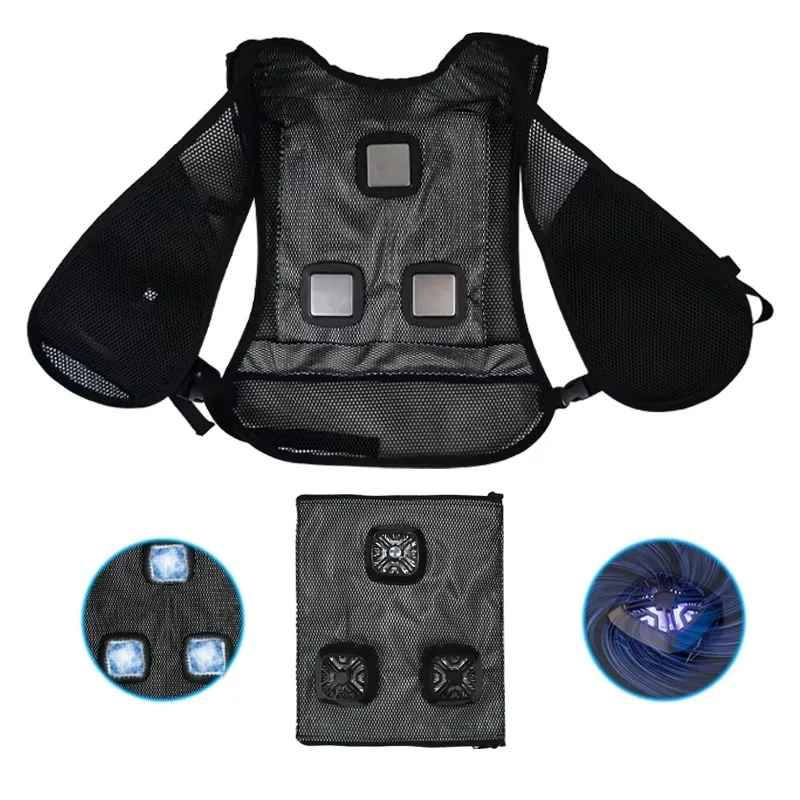 Fishing Breathable Light Thin Cooling Work Vest Outdoor Anti-Uv Light Fan Vest for Summer Outdoor