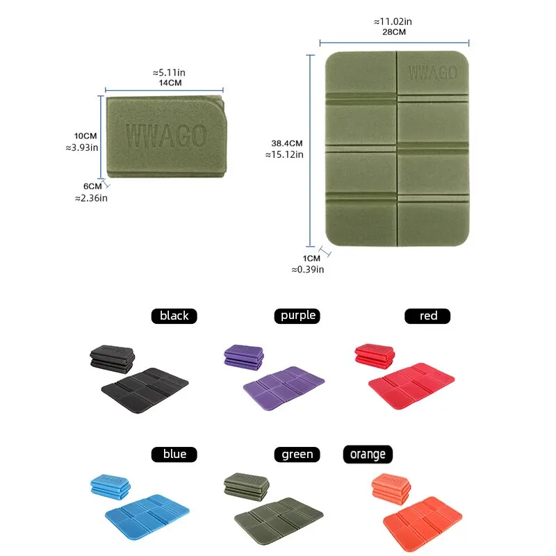 1-5pcs Foam XPE Folding Cushion Beach Camping Portable Moisture Proof Mats Outdoor Portable Waterproof Small Picnic Pad 6 Colors
