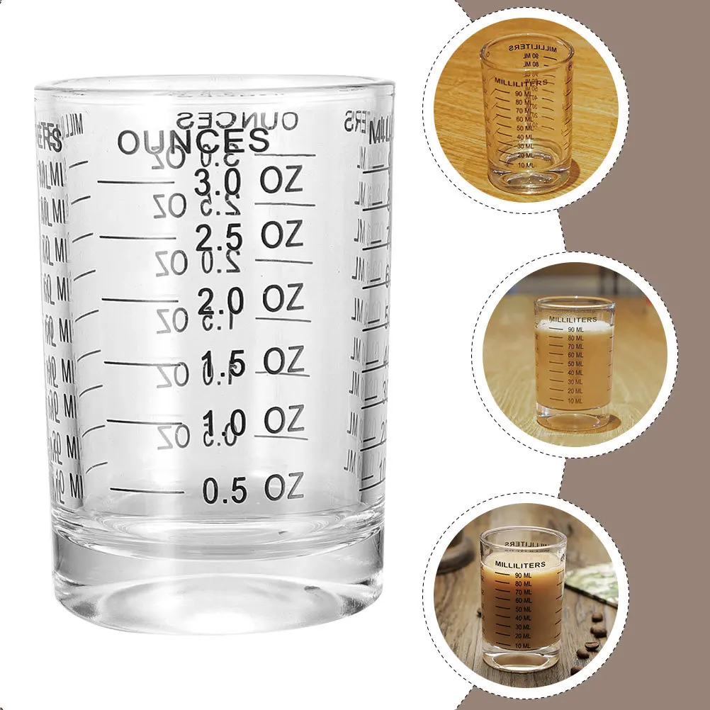 

Measuring Cup with Scale Clear Glass Coffee Cup for Home Use Easy to Clean Milk Glass Drinkware Storage Friendly