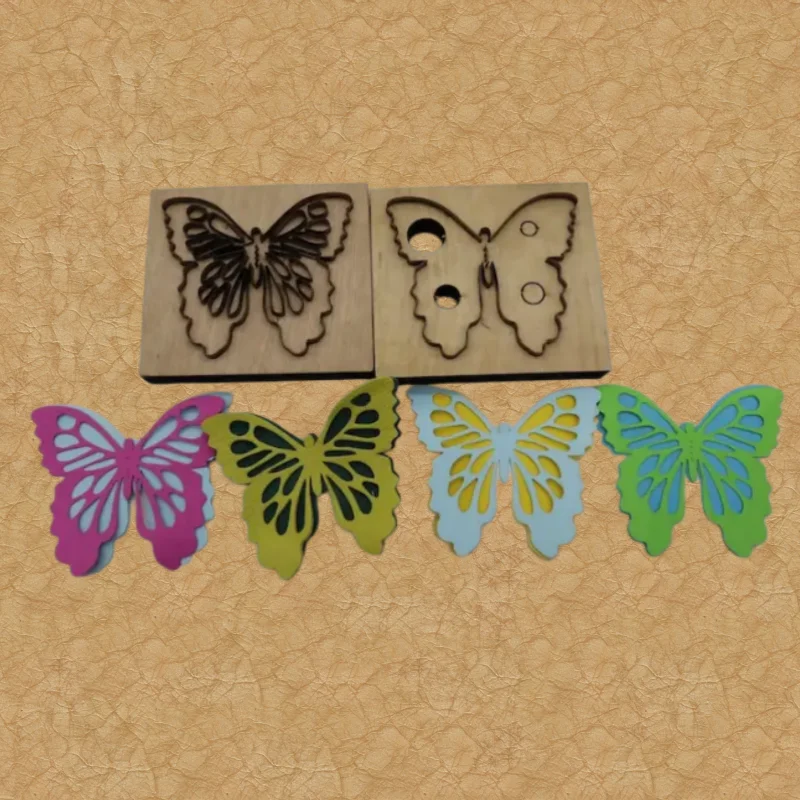 Hollow Carved Butterfly Leather Cutting Die Custom Size DIY Keychain Craft Punch Mold Set