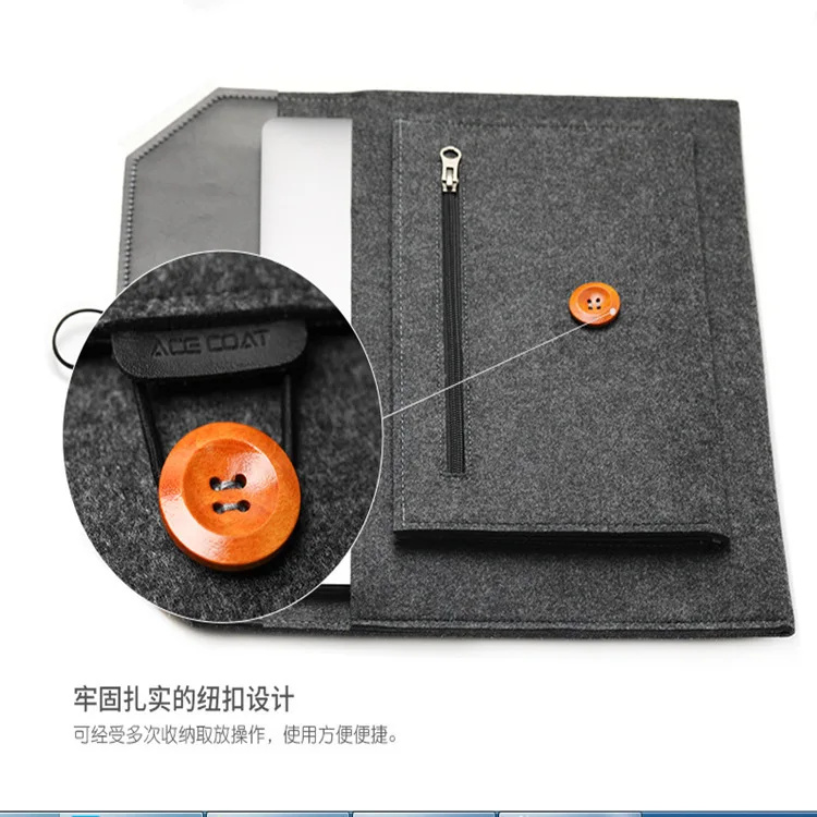 11/13/14/15 "Laptop Sleeve Vilt Ultralight Notebook Tablet Pad Case Multi-pocket buideltas Aktetassen