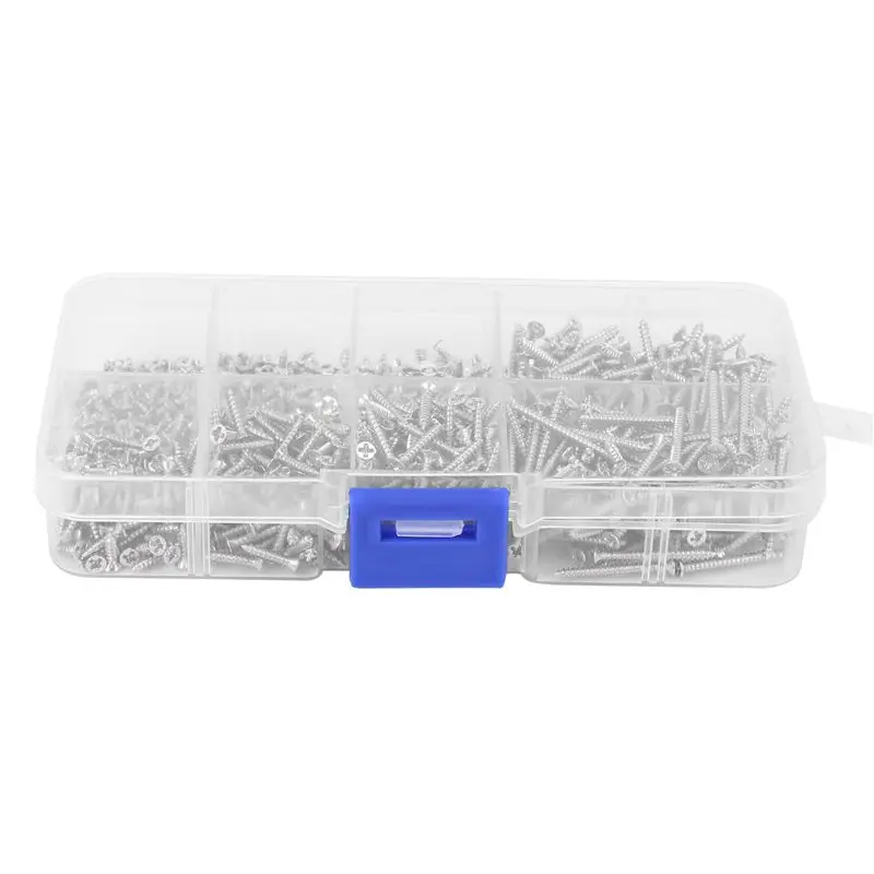 3200Pcs Stainless Steel Self Tapping Screw Assortment Kit Lock Nut Wood Thread Nail Screw Sets M2-[Jyqn A78G]