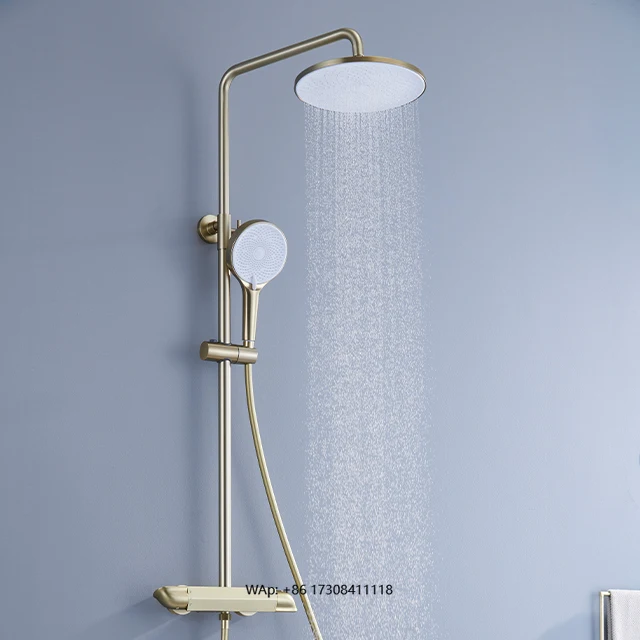 ระบบฝักบัวสแตนเลสดีไซน์ทันสมัย ชุดฝักบัวน้ำร้อนน้ำเย็นสำหรับห้องน้ำ