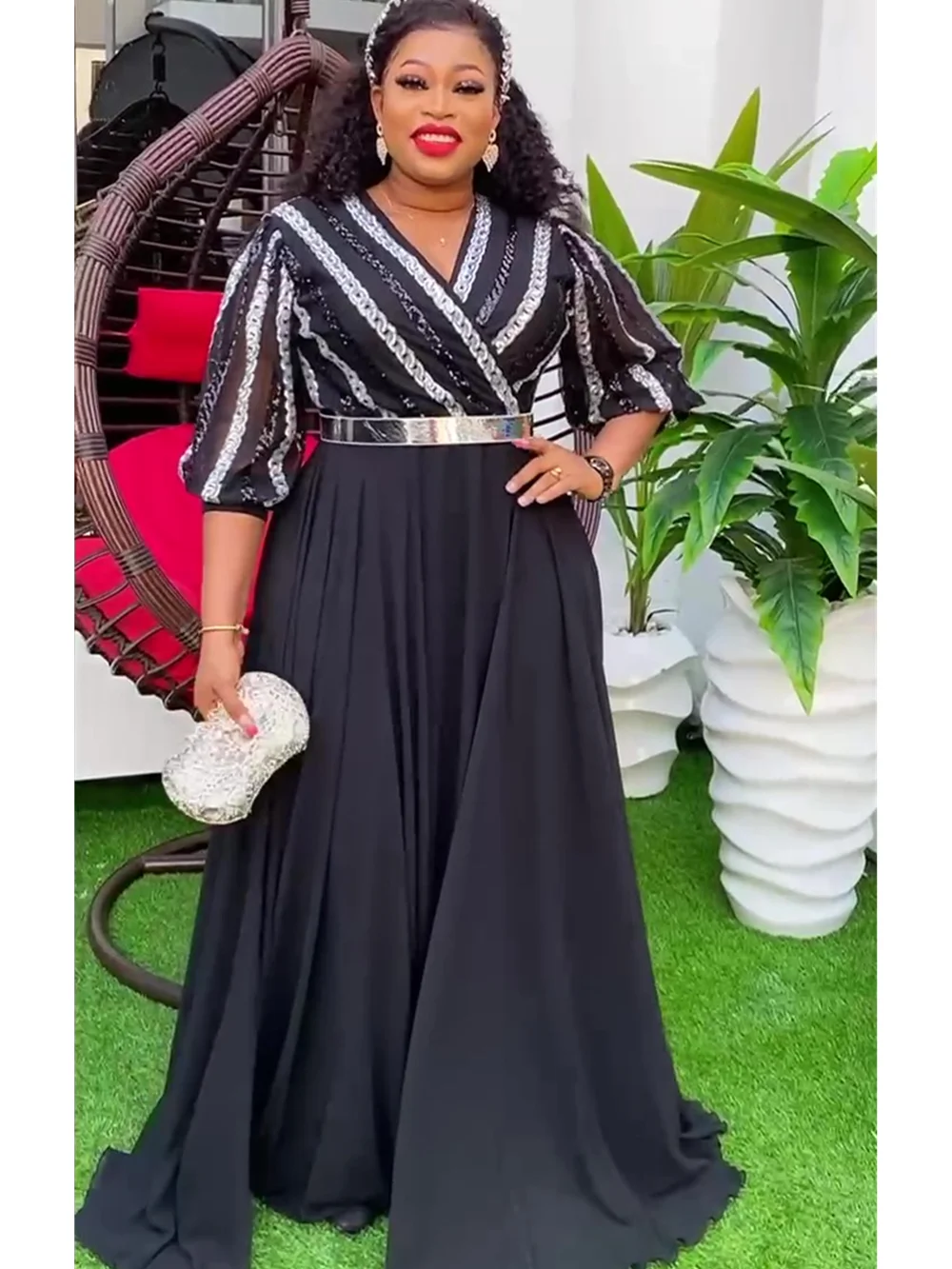 African Dresses for Women Plus Size Lady Africa Clothes Dashiki Ankara Outfits Gown Kaftan Muslim Wedding Party Long Maxi Dress