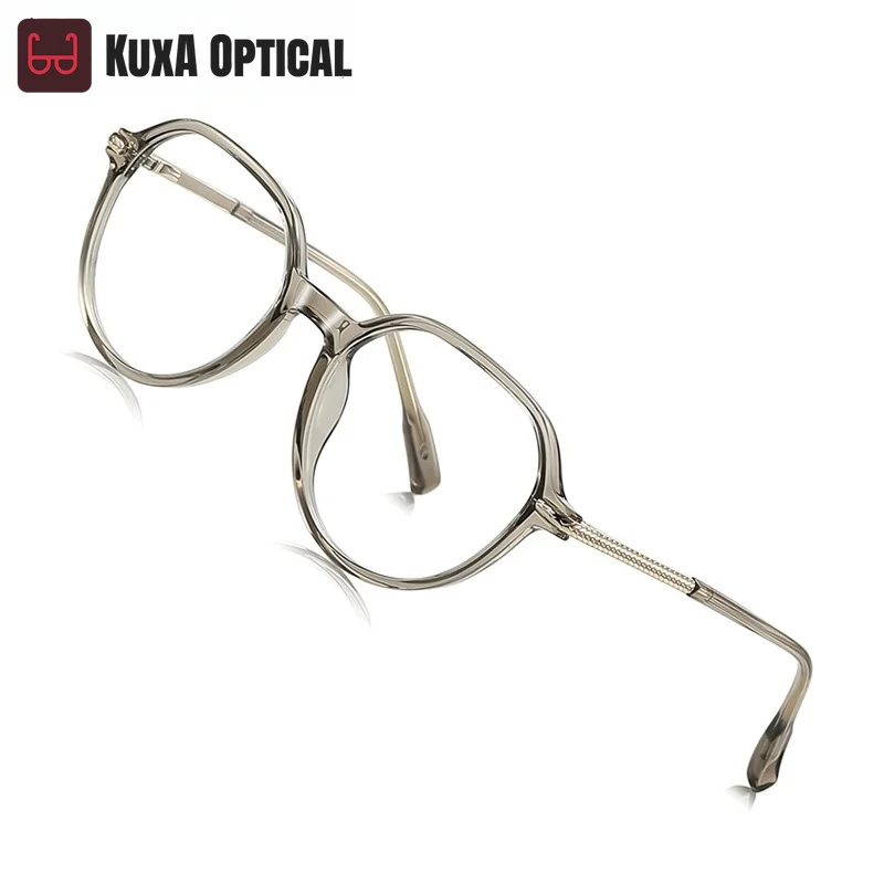 

KUXA модные мужские классические круглые оправы дизайн анти-синий свет очки для чтения женские настраиваемые близорукость по рецепту LS239