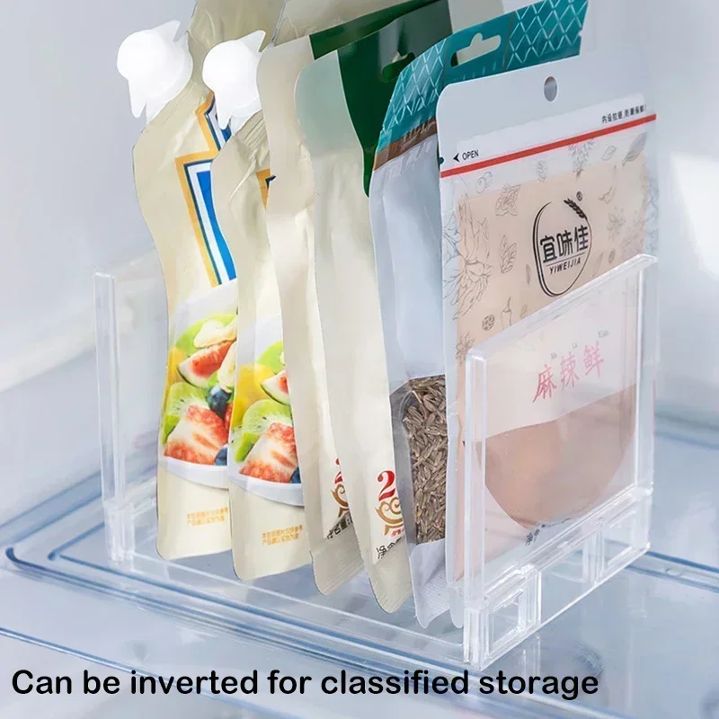 Refrigerator Organizers Storage Rack Fridge Layered Separator Shelves Transparent Desktop Stand Save Space Kitchen