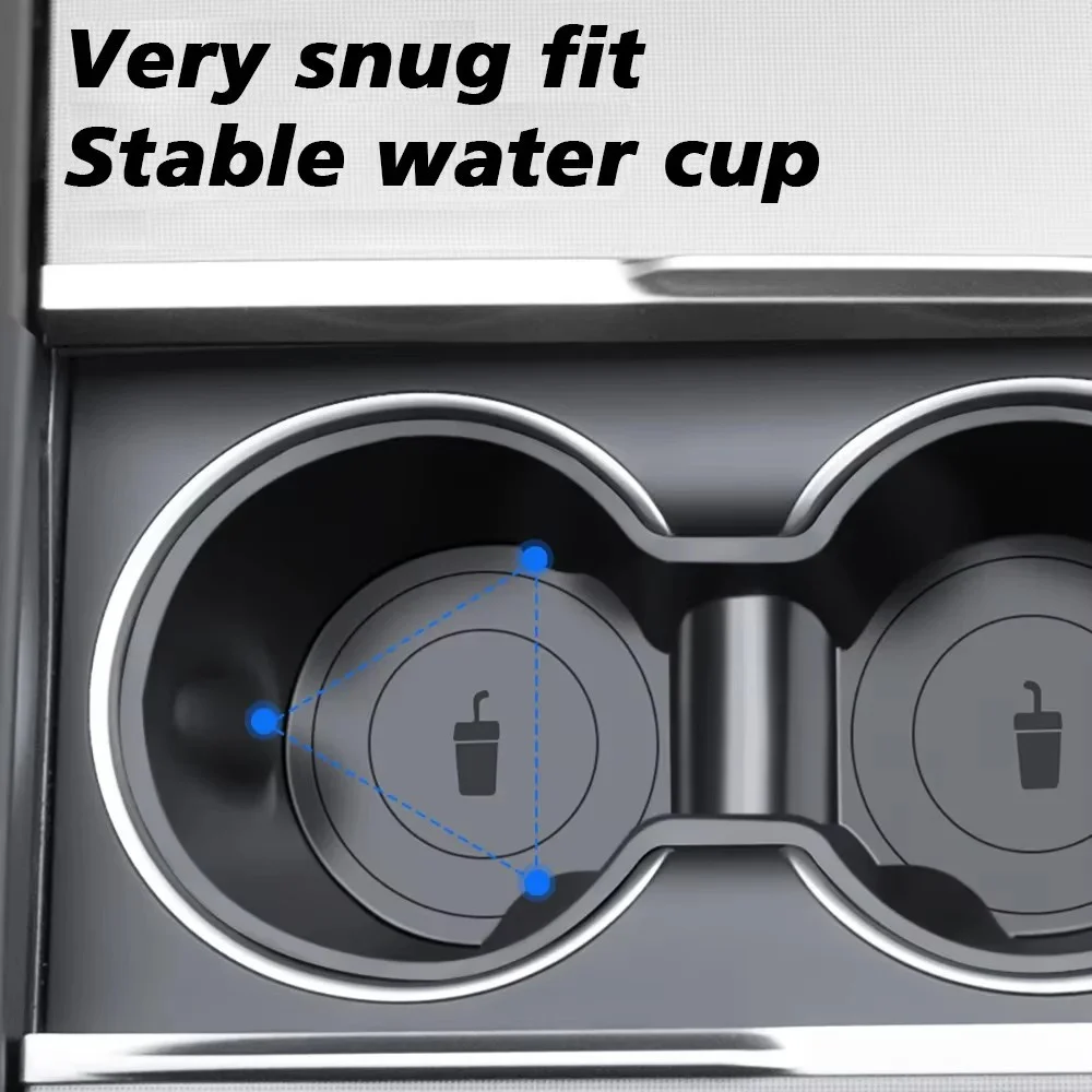 

Cup Holder for Tesla Model 3 Y Juniper 2025 Center Console Storage Box Armrest Organiser Non-slip Phone Holder Car Accessories