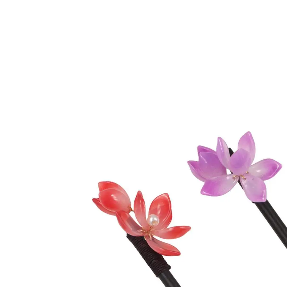 

Fashion Headwear Elegant For Girls Flower Wooden Pearl Women Hair Sticks Korean Hanfu Hairpins Hair Clip Chinese Hair Fork