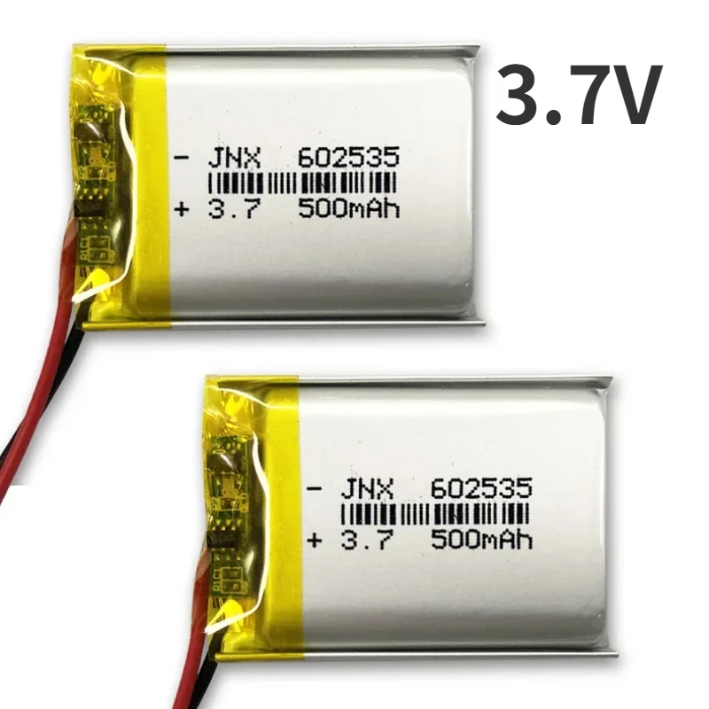 BCAK 602535 Li-polymer Battery 3.7V Rechargeable Lithium Polymer Li-Po Batteries for MP3 MP4 MP5 GPS Toy DIY DVD Smart Lock Spea