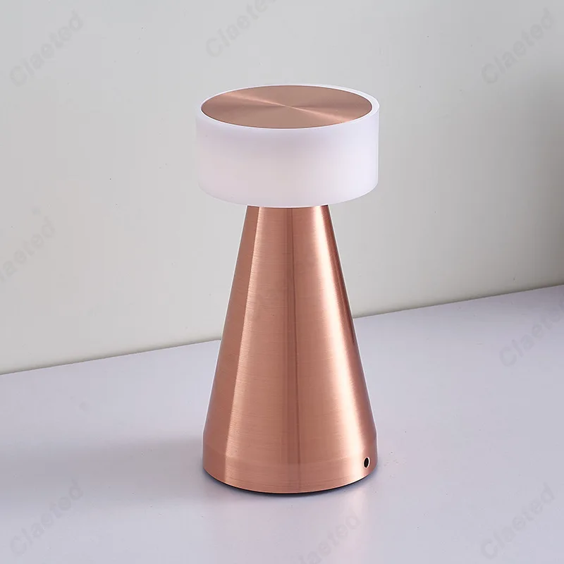 Claeted Retro Bar Table Lamp LED Desktop Night Light USB Rechargeable Touch Sensor Wireless Bedside Lamp for Restaurant Coffee