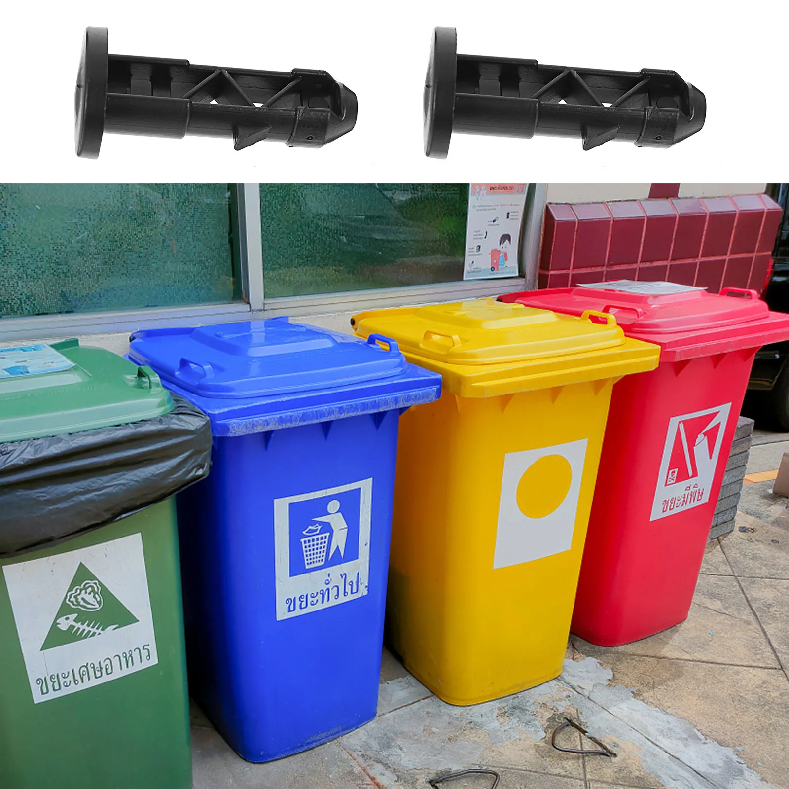 10pcs Plastic Trash Can Lid Replacement Covers for Bucket Bin – Durable Snap-On Design