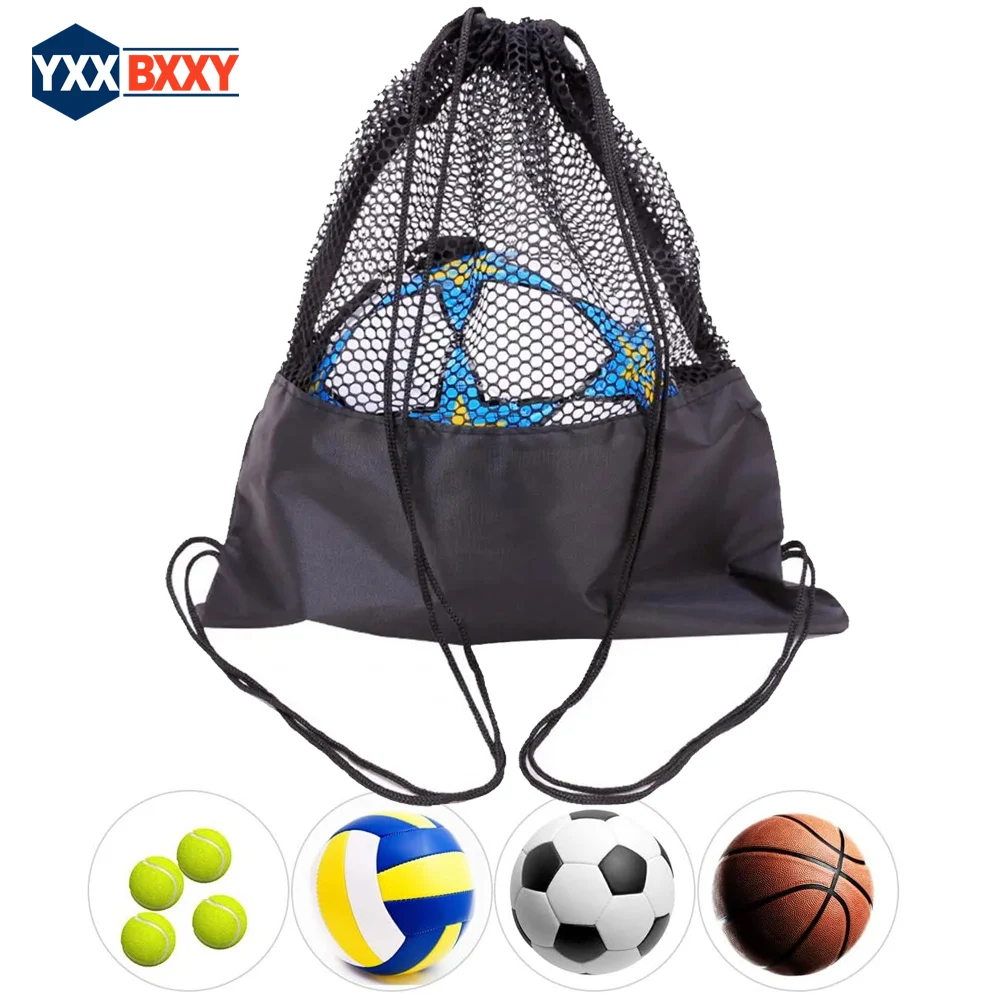 1PCS Single Ball Bag, Balls Storage Bags, Drawstring Sling Backpack for Soccer Basketball Football Volleyball Rugby