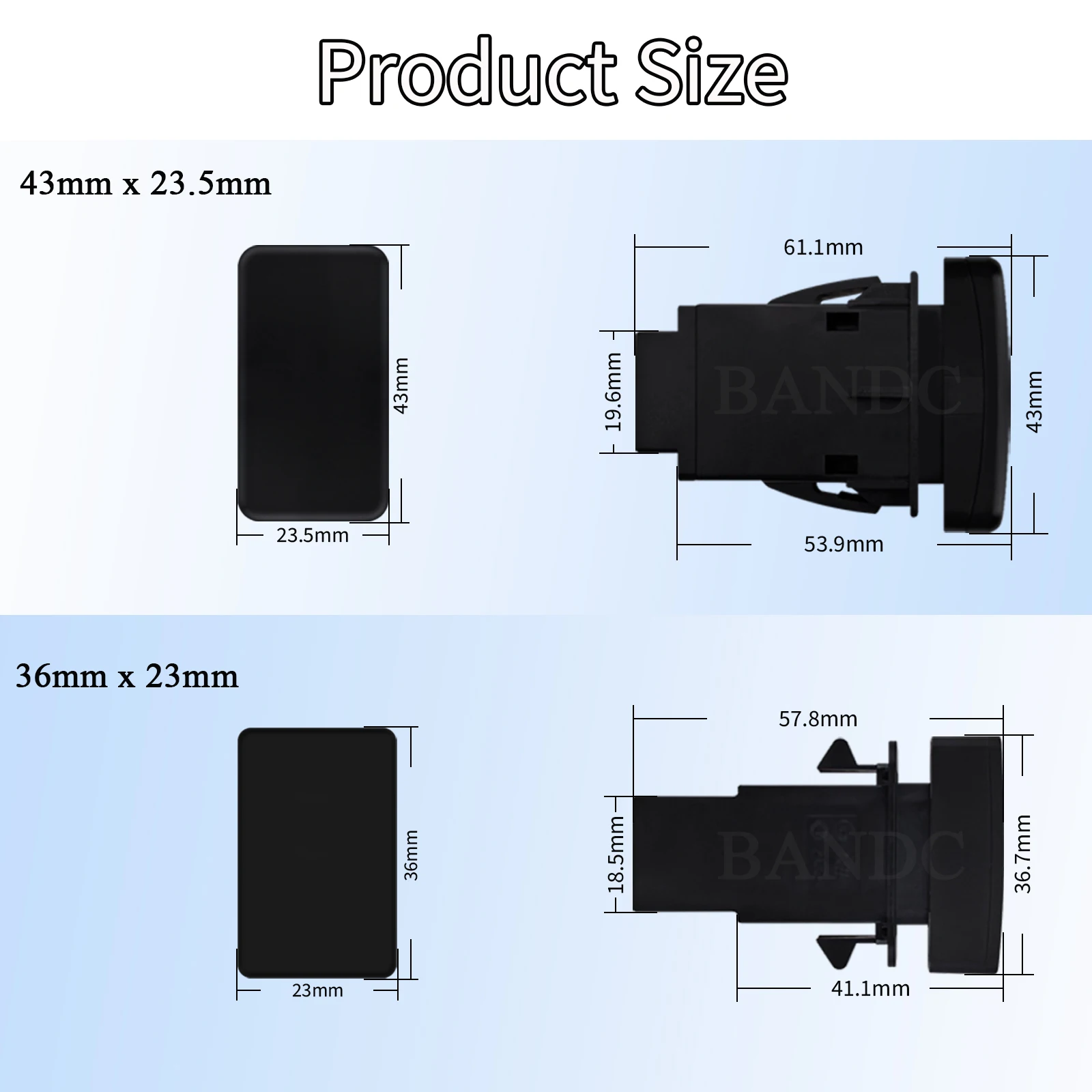 12V Custom Car Push Switch - Orange LED Light Power ON-OFF Button for Honda Civic Accord Odyssey FIT / JAZZ CR-V CITY BR-V