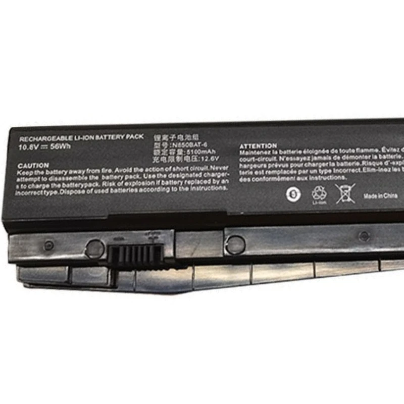 Laptop Battery N850BAT-6 for Clevo Z6-KP5GT Z7M-KP7GT/KP5S1 Z7-KP7G1 T58-T1 T6TI N870HJ Series 6-87-N850S-4U41 6-87-N850S-6E71