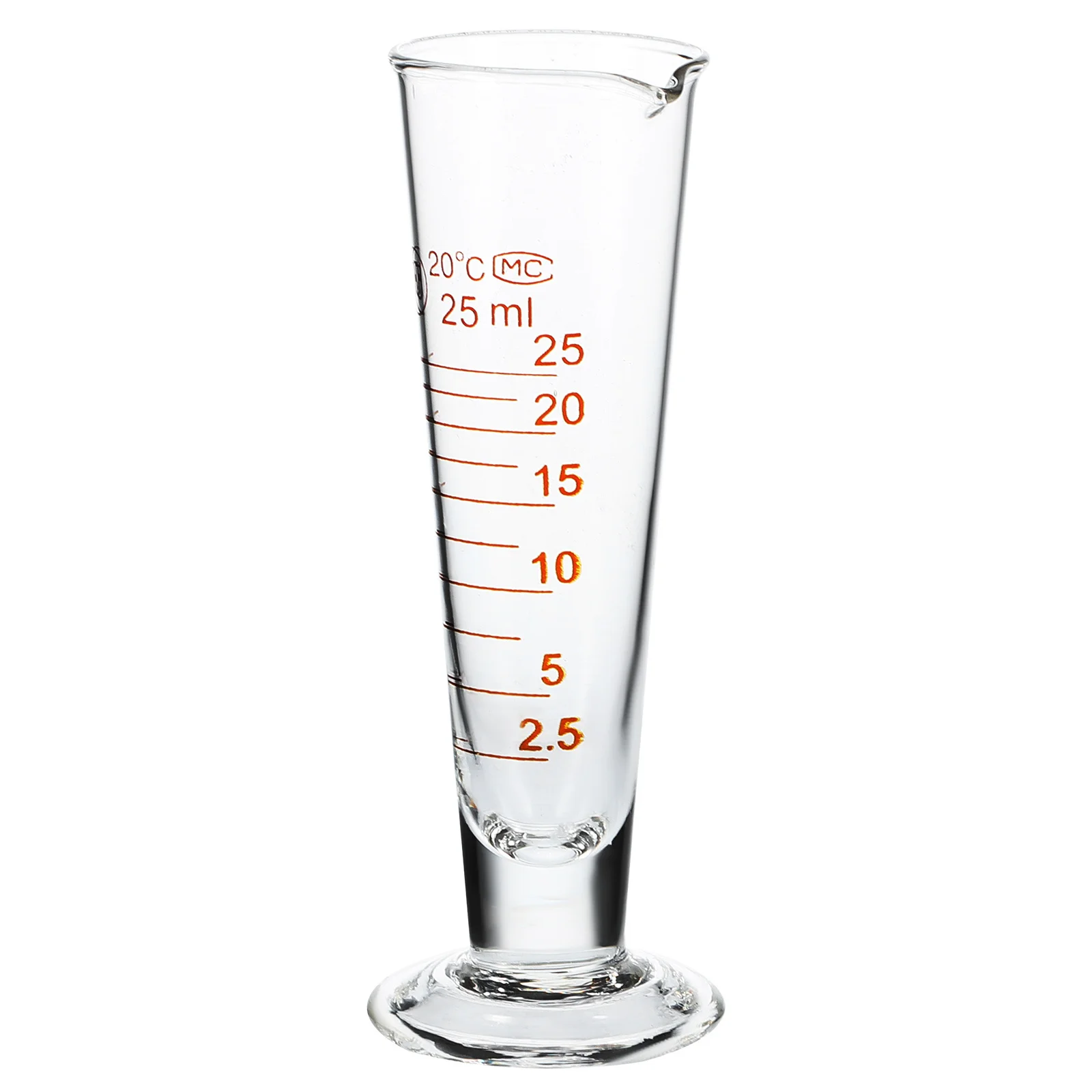 

25ml Laboratory Glass Measure Cup Accurate Durable Space Saving Design Glass Measuring Cups Measuring Cup Measure Cups